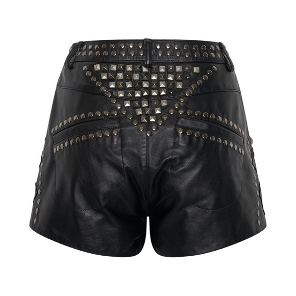 Leather studded shorts custom - Picture 8 of 9